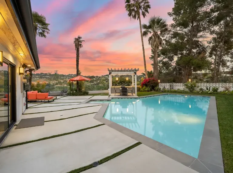 In-Ground Geometric Swimming Pool with Modern Concrete Deck